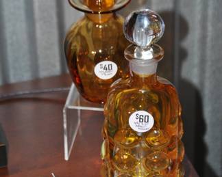 Make a Statement with These Vintage Amber Pieces! The 8" Perfume Bottle With Matching Stopper Adds the Perfect Touch of Color to your Vanity, ($40) and the Mid - Century Modern Heavy Amber Knobbed Decanter 9.5" Stands Out Beautifully on Your Bar. ($60) You'll Smile Every Time You Use this 1930's Whiting & Davis Mesh Accordion Coin Purse With Gold Gate Top; it is Unique and Fabulous! $40