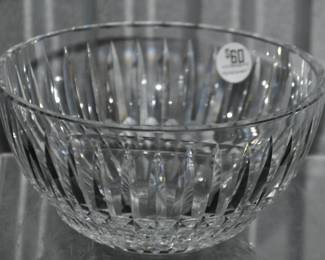 Beautiful & Rare Waterford Serving Bowl in the Difficult to Find Rosemare Pattern, 8" D x 4" H, ($60)