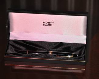 Shown with Original Box, This Black Montblanc Meisterstuck LeGrand 162 with 14k Gold Accents is the Gift That Keeps on Giving. $200