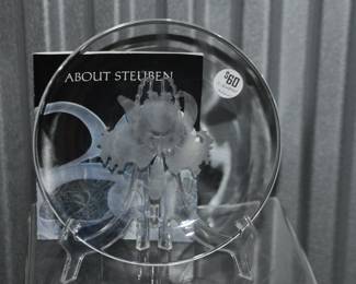 Steuben Makes a Fantastic Gift and is Equally Wonderful in Your Home Collection! This Vintage Steuben 8.5" H Plate with Etched Orchid is Absolutely a Treasure. 8.5" ($60)