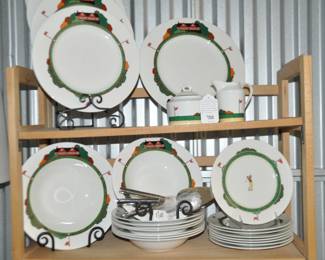 The Perfect Gift for the Golf Lover in your Home! Optima "Fairway" Dinnerware 5 Piece Place Setting for Eight! Set Also Includes a 12" Platter, a Serving Bowl and a Cream and Sugar! ($250)