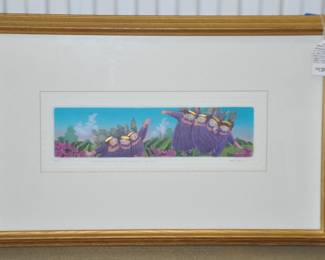 Laura Beatty & John Fehling Pencil Signed this Embossed Digital Print Titled, "When The Morning Stars Sang Together JOB 38:7" Number 47 of 50, 17.75" x 6.25", ($130).