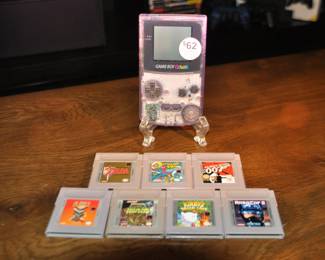 Gameboy Color Console in Ice Purple Priced to Sell with the 7 Pictured Games. ($62)