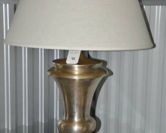 Trophy Table Lamp 31"H With a Linen Style Cream Shade, ($85)