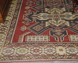 Vintage Azerbaijan Area Rug 100% Hand Knotted 7'6" x 9'10" ($595)