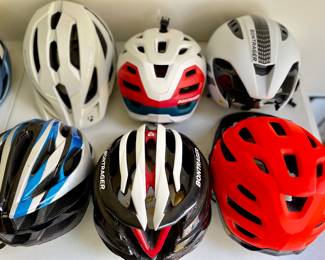 various cycling helmets by Bontrager