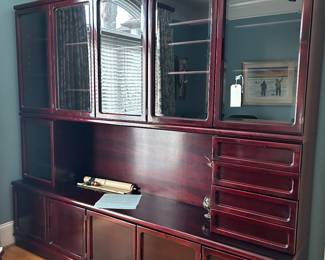 Rosewood wall unit (cabinets, shelves, display, storage)