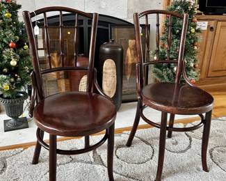 Pair of bentwood chairs