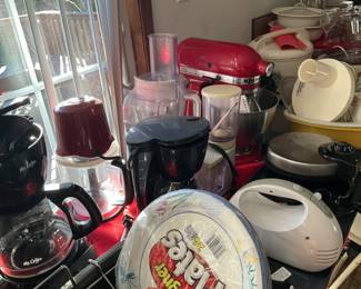 Assorted kitchenware, KitchenAid Stand Mixer