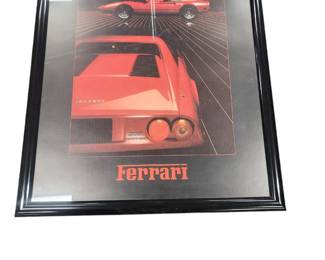 1980s Elegante Ferrari framed poster