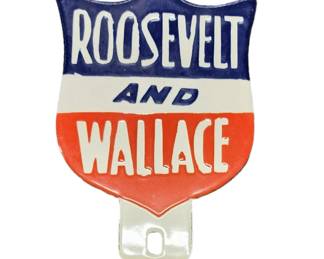 Roosevelt and Wallace Metal political advertising