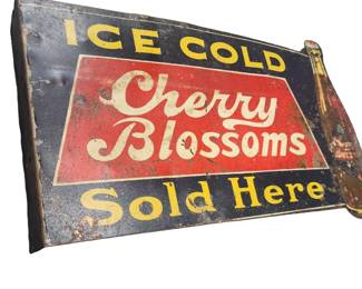 Metal Cherry Blossoms Flange advertising sign