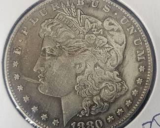 1880 O Morgan Silver dollar