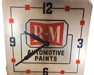 B-M plastic Automotive advertising clock