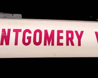 Vintage Montgomery Ward lighted advertising from Blue Ridge mall