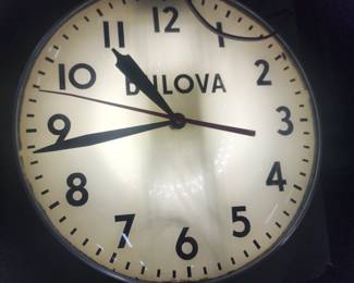 Lighted Bulova clock