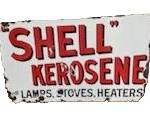 Shell Kerosene Porcelain Flange sign 23X13