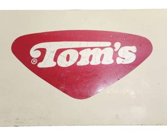Toms Advertising door panel 29  by 17