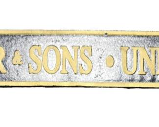 Vintage Undertaker metal sign