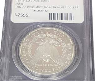 1884 PCGS Graded MS62 Carson City Morgan Silver dollar