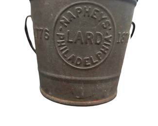 Napheys Lard Centennial Metal bucket