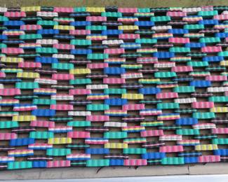 Recycled flip-flop doormat