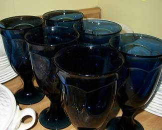 Sweet Swirl Cobalt Blue Glasses