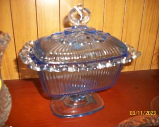 Vintage Indiana Blue Glass
