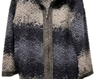 Le Phare de la Baleine Zip Front Flame Stitch Jacket Sz Small