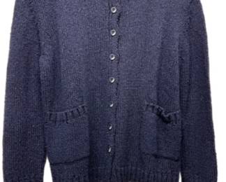 Poles Navy High Neck Cardigan