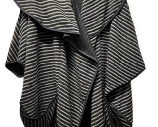 Shawl collar Ottoman Stripe shawl cape 