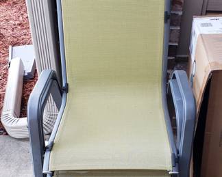Green patio chairs (2)