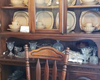 Pine china hutch