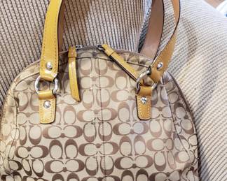back of Coach handbag