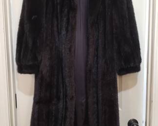 SAGA MINK full length coat, like new, size 12