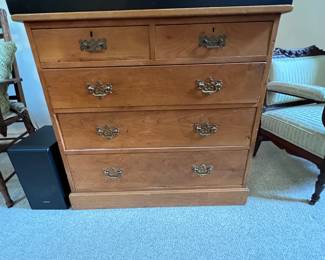 Antique maple chest of drawers with original handles