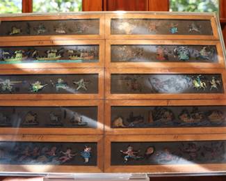 Antique glass Magic Lantern slides