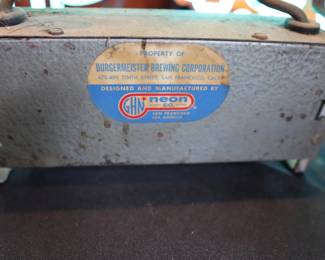 Vintage Burgermeister neon beer sign