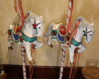 Vintage carousel horses