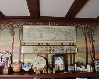 Vintage decor, framed art