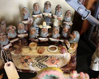 Ocumicho Mexican religious pottery, Teodoro Martinez Benito, various Mexican and Central American pottery