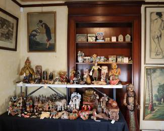 Vintage and antique games, toys, art, decor, ethnic and religious artifacts
