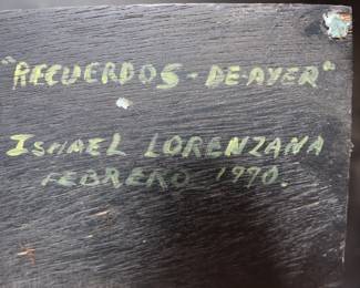 Vintage assemblage art, signed