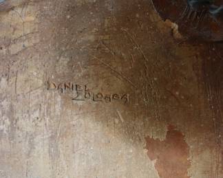 Ceramic folk art, signed