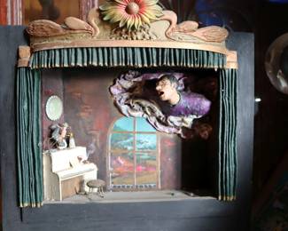 Vintage assemblage art, signed