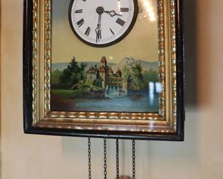Antique painted clock