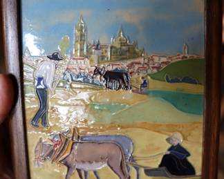 Ceramic folk art, signed