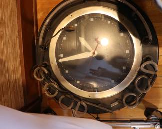 Vintage neon clock sign