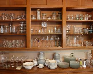 Vintage and antique kitchen and bar ware, crystal, brilliant glass