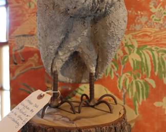 Owl sculpture, unsigned, in the style of Lou Rankin